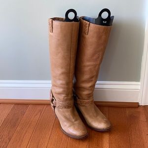 lucky brand boots: all leather like. new knee high.